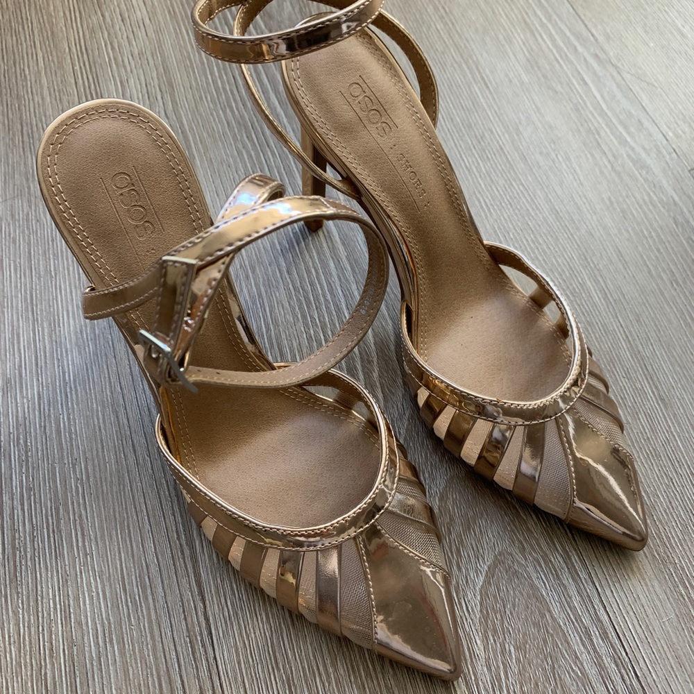 ASOS gold heels